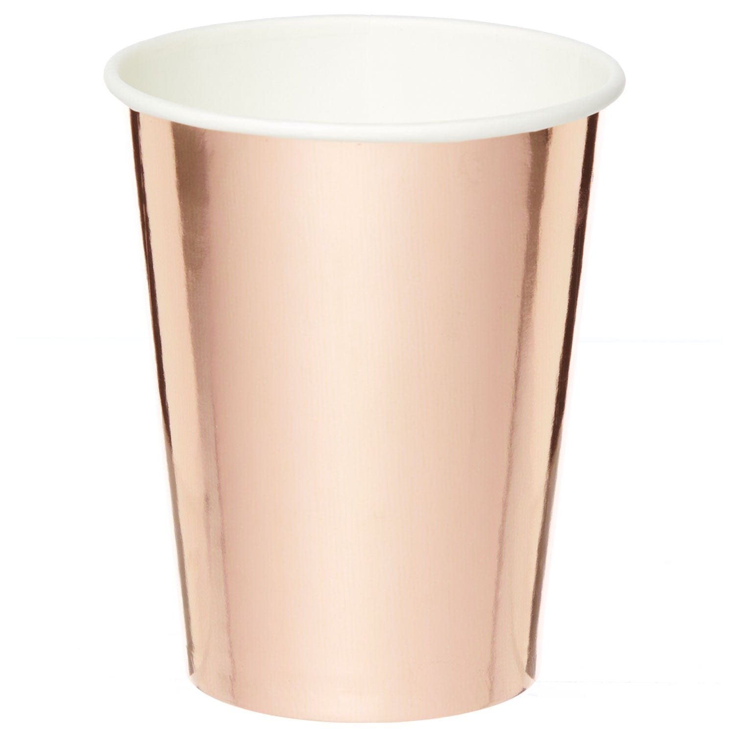 Metallic Rose Gold Paper Party Cups 8pk