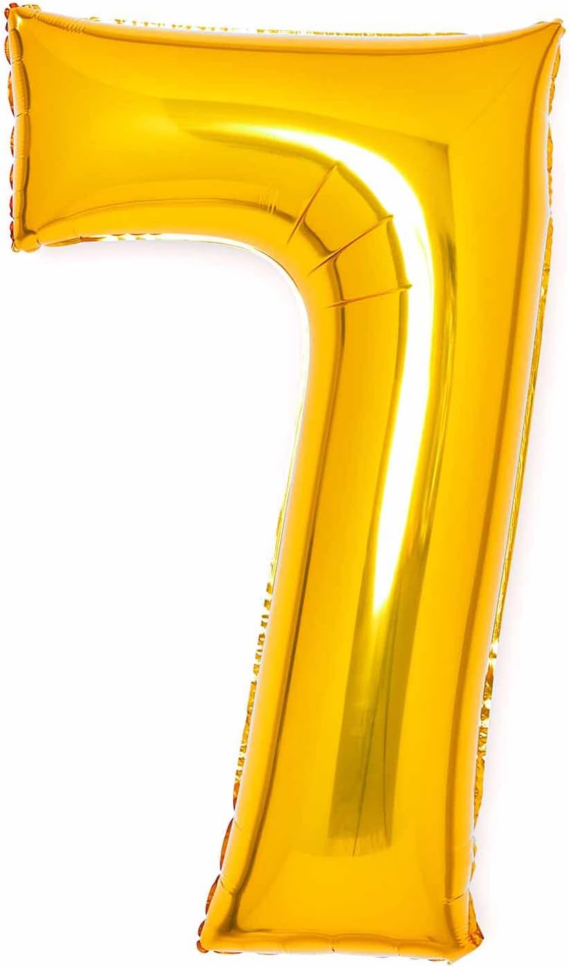 Gold Number 7 Foil Balloons 34