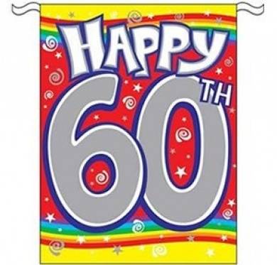 Happy 60th Party Bunting 3.6m