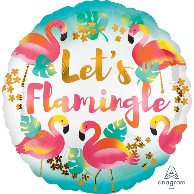 18'' LETS FLAMINGLE FOIL BALLOON