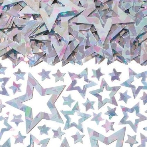 CONFETTI STAR SHIMMER-SILVER