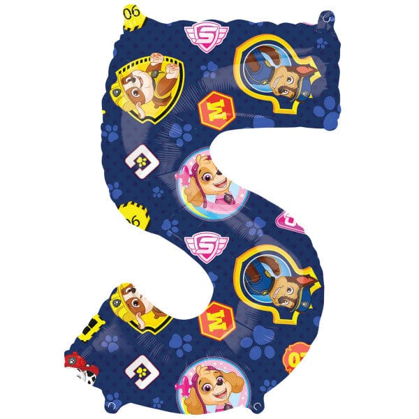 26'' Paw Patrol Number 5 Foil Balloon