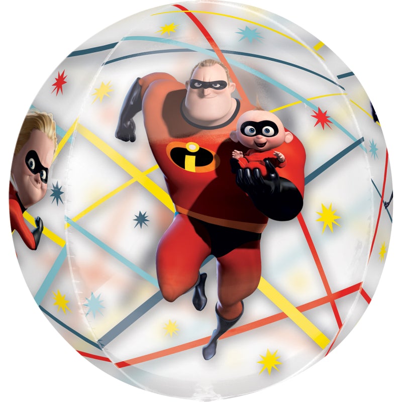 15'' Incredibles 2 Clear Orbz Foil Balloon