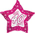 18'' FOIL BALLOON PINK STARS 40TH