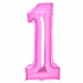 Pink Number 1 Foil Balloons 34"