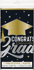 Stars & Caps Graduation Rectangular Plastic Table Cover