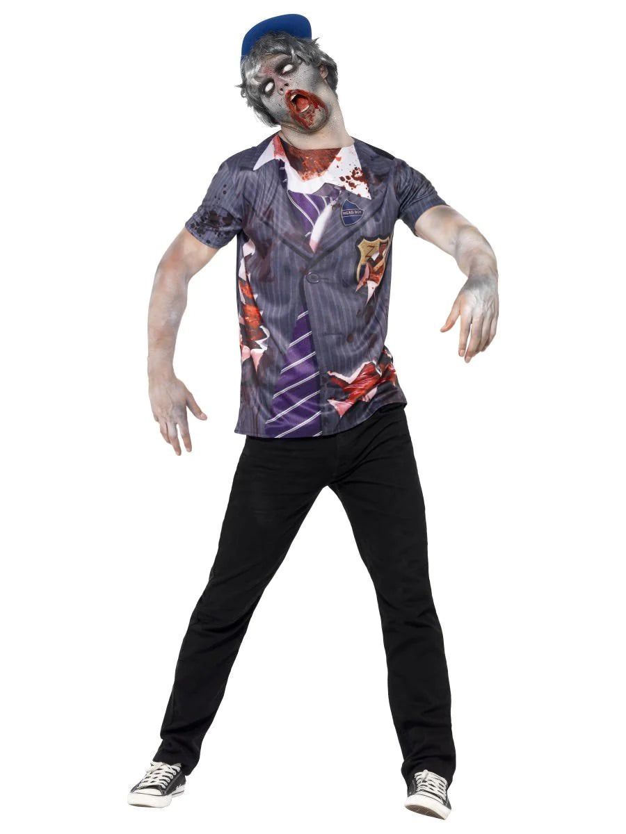 Zombie School Boy Aduts T-Shirt Costume