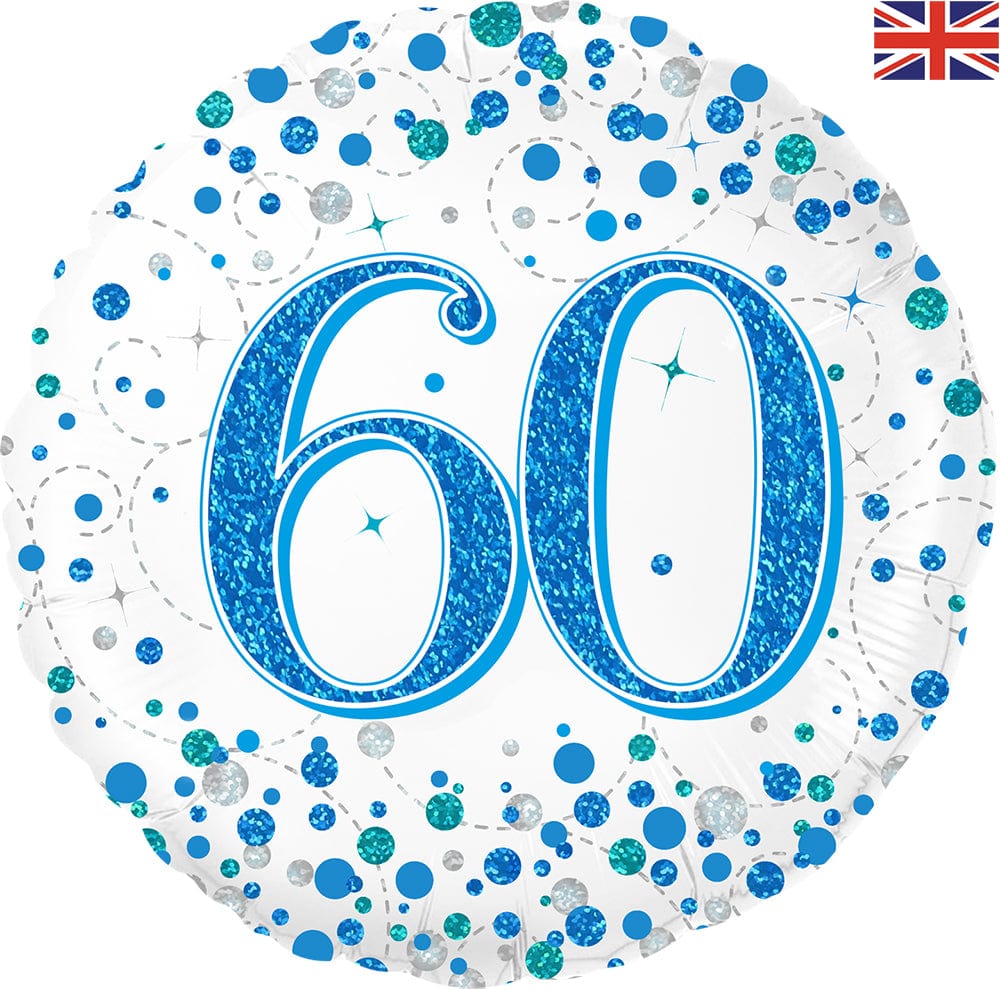 60th Birthday Blue Sparkling Fizz 18