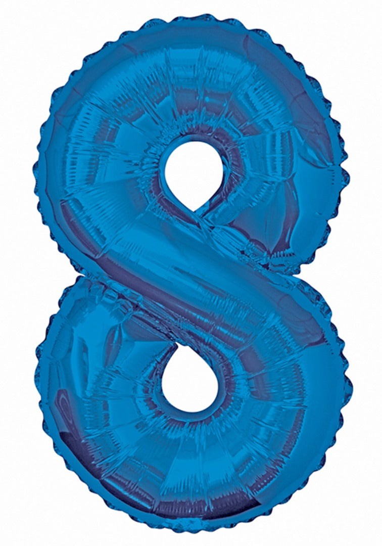 Giant Blue Foil Number '8' Balloon