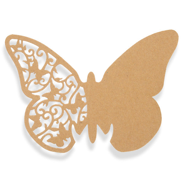 Kraft Brown Butterfly Place Cards 10pk