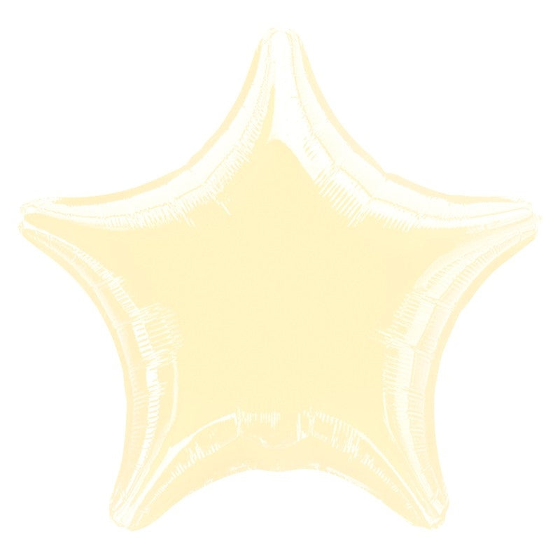 32'' STAR METALLIC PEARL IVORY PLAIN FOIL 3pk