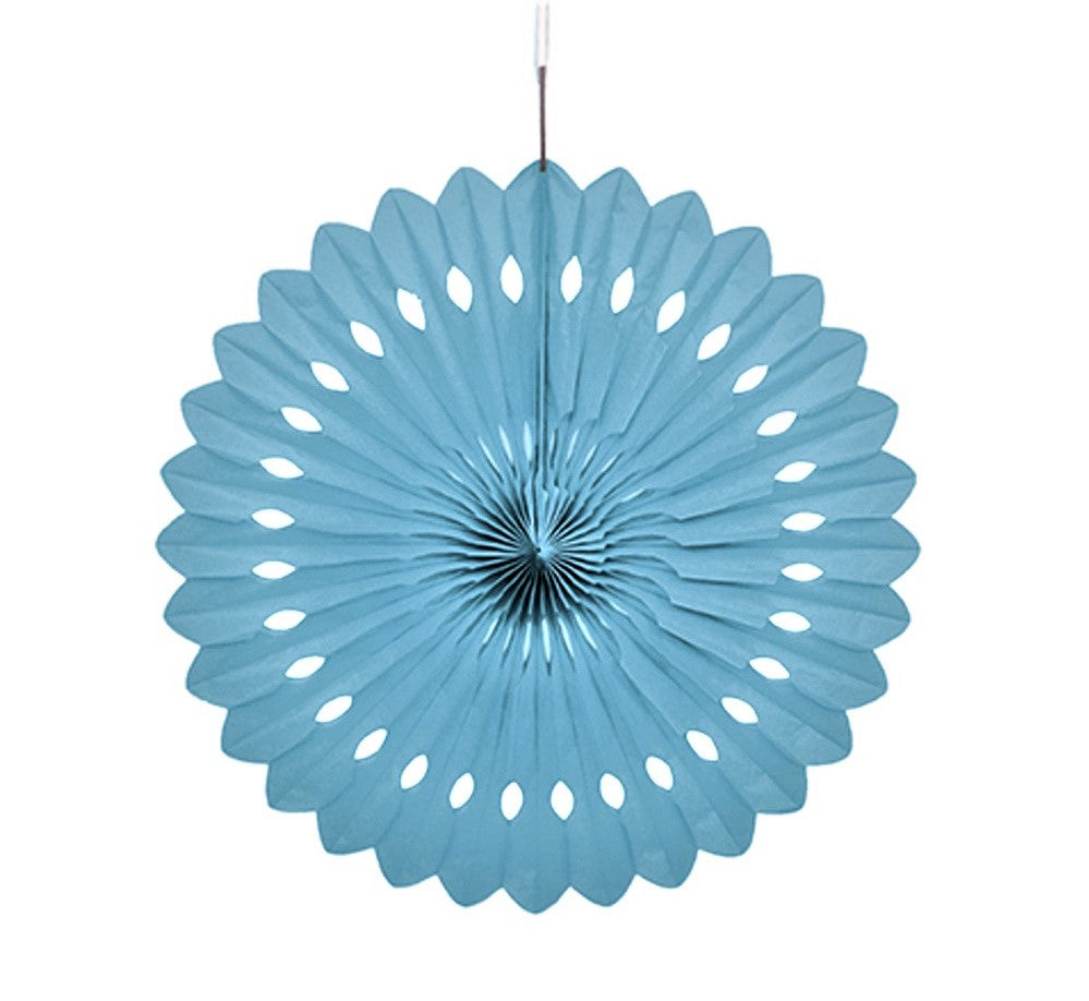 Soft Blue Paper Fan Decoration