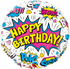 Superhero Slogan Happy Birthday Foil Balloon