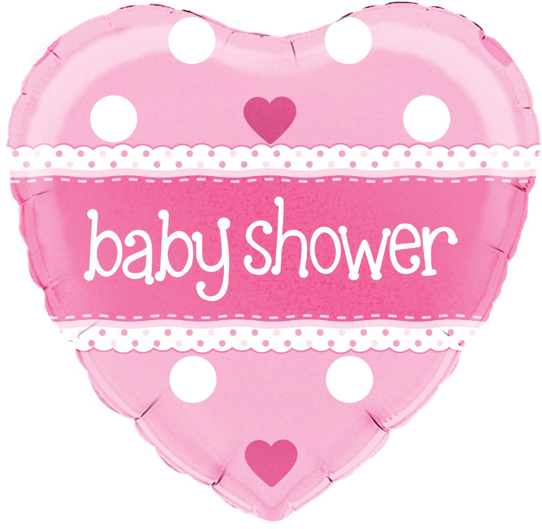 18'' FOIL ITS A BABY SHOWER HEART PINK