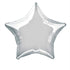 Solid Star Foil Balloon 20'',  - Silver