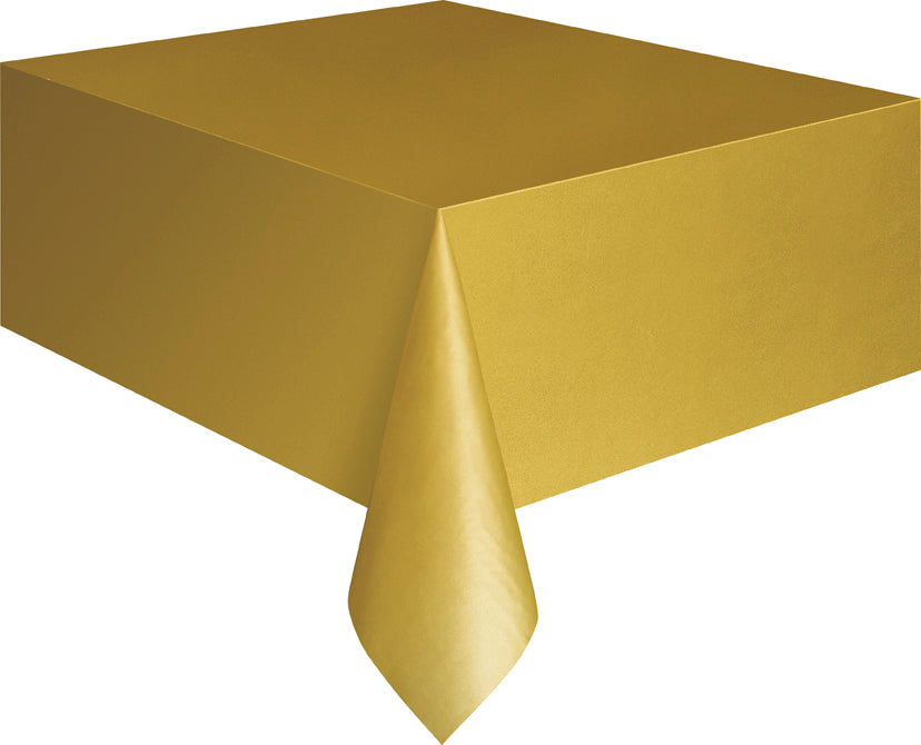 Gold Plastic Party Table Cover