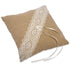 Natural Linen and Lace Wedding Ring Cushion