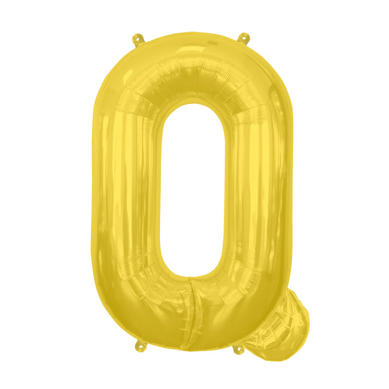 34'' SUPER SHAPE FOIL LETTER Q - GOLD