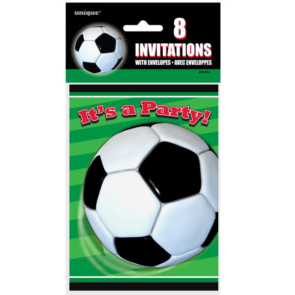 Football Party Invitations 8pk