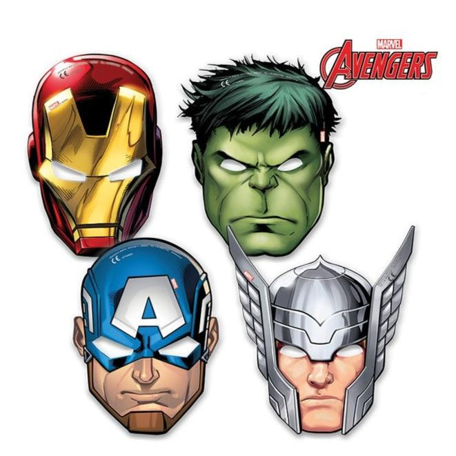 MIGHTY AVENGERS PARTY MASK 6PK (879764)