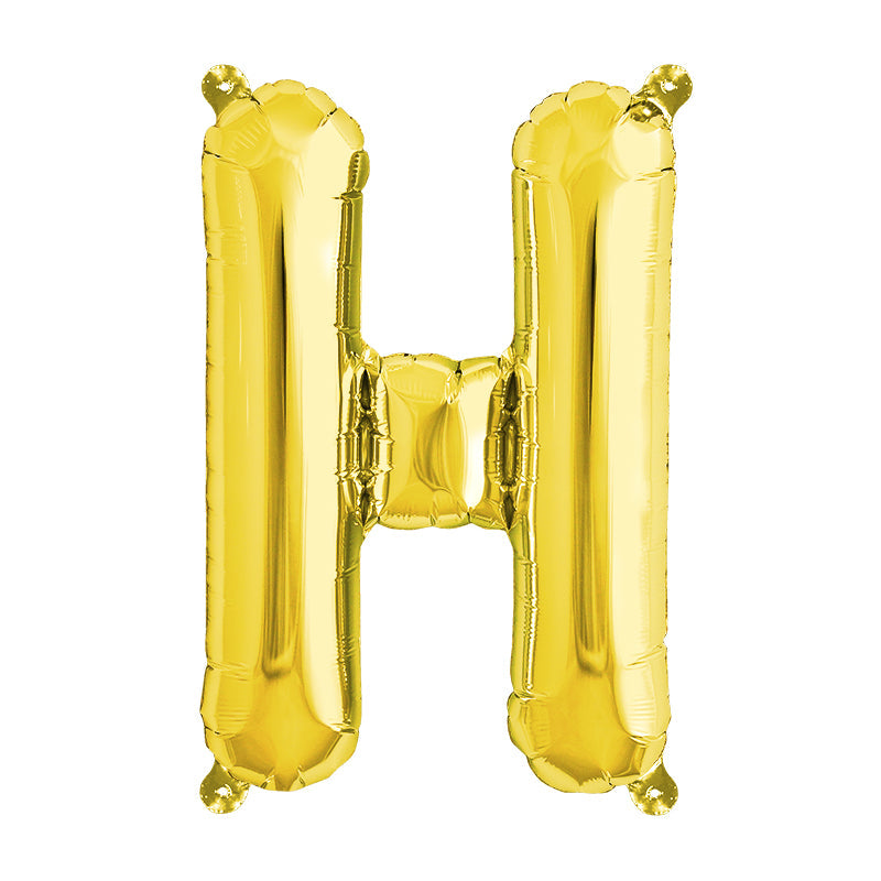 16'' Foil Letter H - Gold Packaged Air Fill