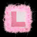 Pink Hen Party L Plate With Feathers