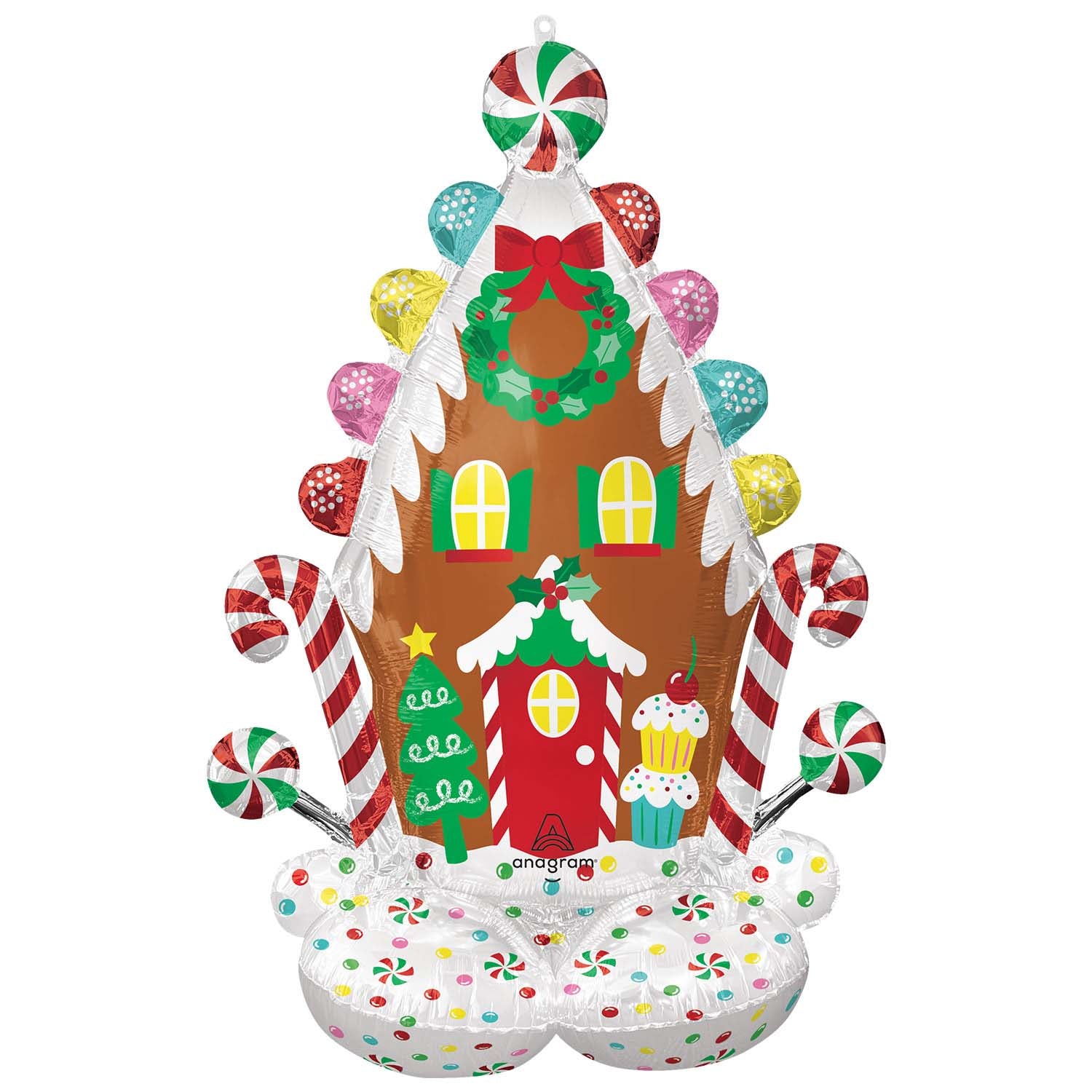 Gingerbread House AirLoonz Foil Balloons