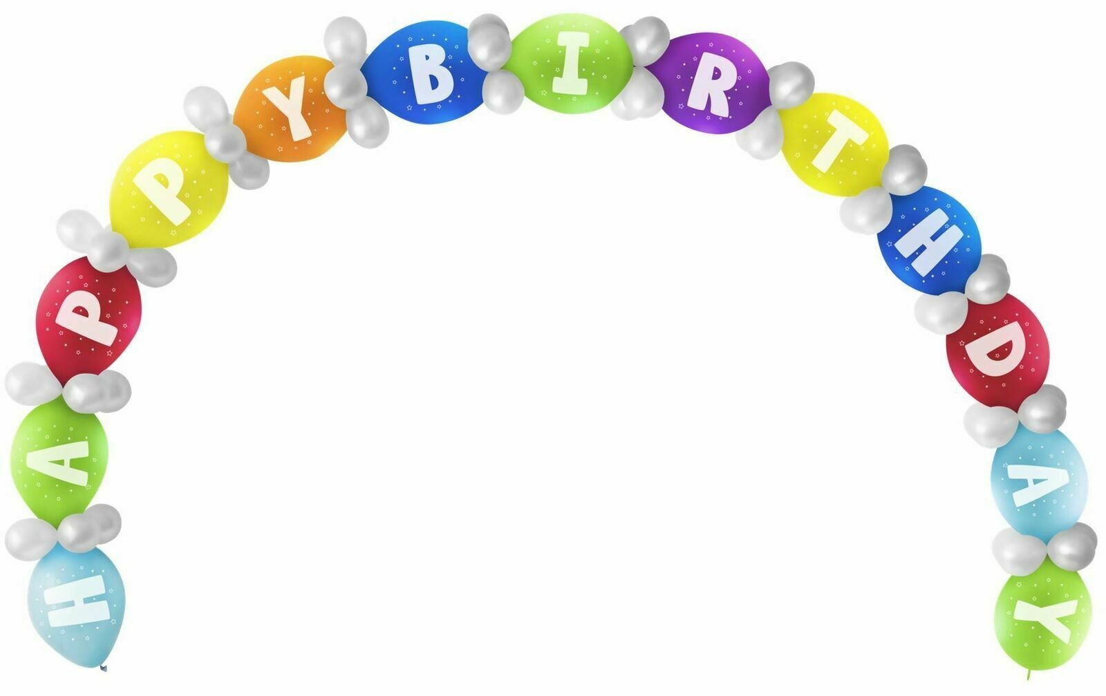 Happy Birthday Balloon Arch (65pcs)