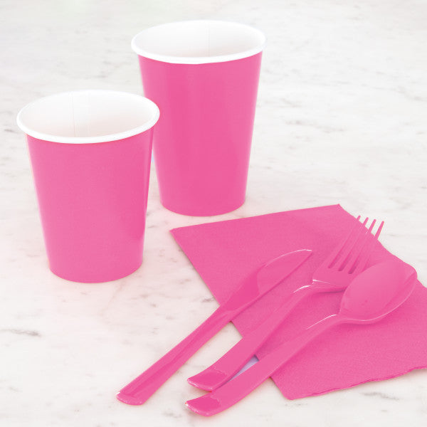 Hot Pink Paper Party Cups 8pk