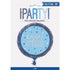 18'' Glitz Blue & Silver Round Foil Balloon  ''Happy Birthday''