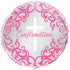 Fancy Pink Cross Confirmation Round Foil Balloon 18''