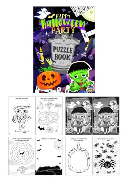 Halloween Activity Colouring Puzzle Book