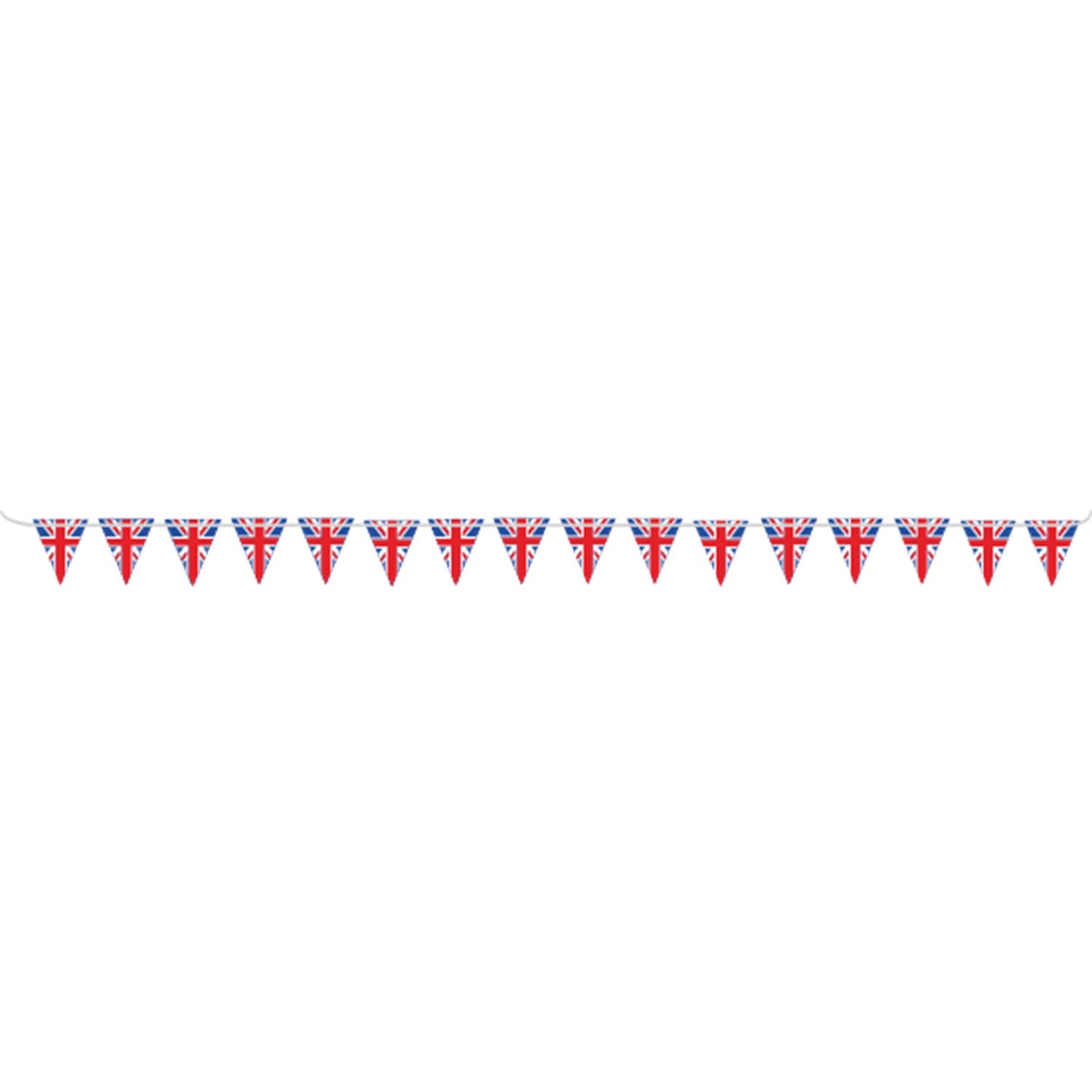 Union Jack Red White Blue Paper Pennant Bunting 10 mtr (1pc)