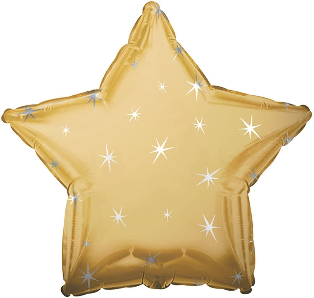 Gold Sparkle Star Balloon
