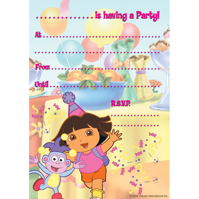 Dora the Explorer Invitations
