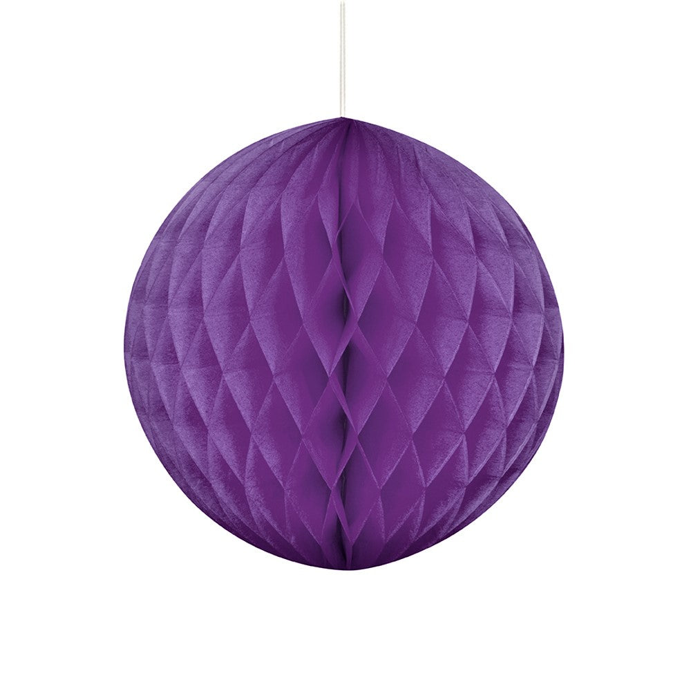 Purple Paper Honeycomb Ball Decoration