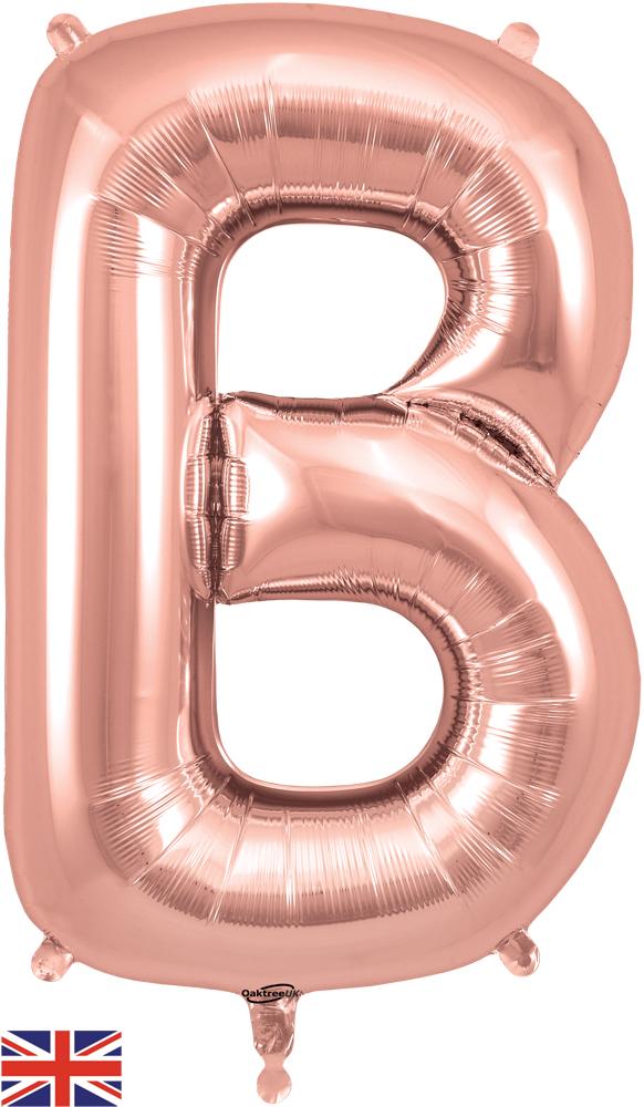 Rose Gold Letter B 34"