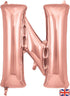 Rose Gold Letter N 34"