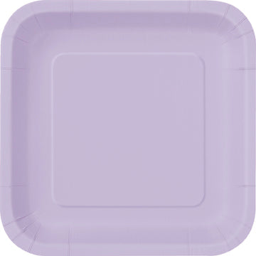 Lavender Square Paper Party Side Plates 16pk