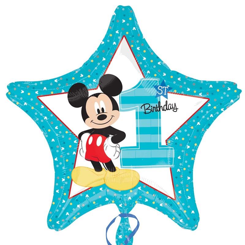 Amscan Anagram 3433501 - Disney Mickey Mouse 1st Birthday Foil Balloon - 18 Inch
