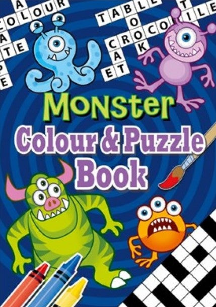 Monster Colour & Puzzle Book