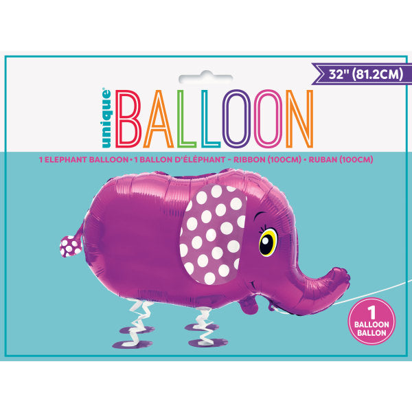 Walking Pet Elephant Foil Balloon