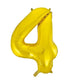 Giant Gold Foil Number '4' Balloon