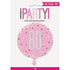 18'' Glitz Pink & Silver Round Foil Balloon  Age 80
