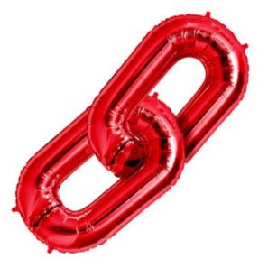 34'' SHAPE DECO LINK RED 86CM (sold in singles)