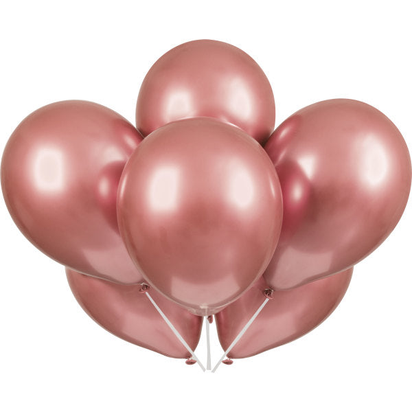 Rose Gold Platinum 11'' Latex Balloons, 6pk