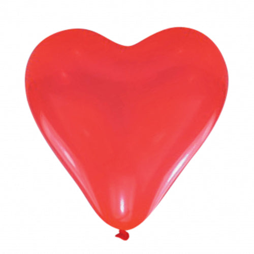 Medium Red Heart Latex Balloons 5pk