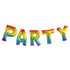 Party Letter Balloon Banner, Rainbow