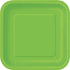 Lime Green Square Paper Party Side Plates 16pk