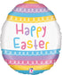 Pastel Stripes Easter Egg Balloon 18''